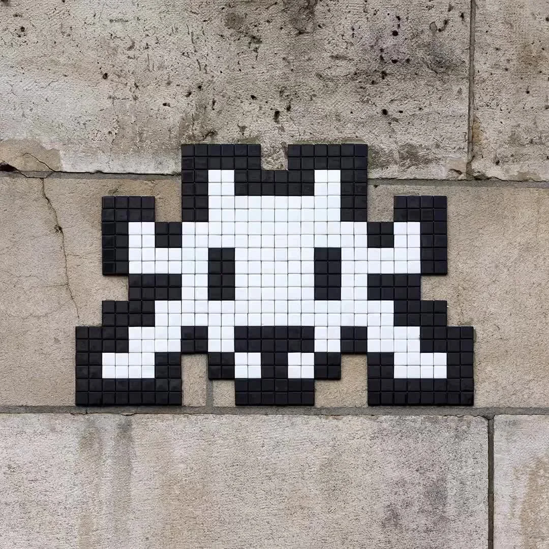 Invader's Olympic Rings Mosaics